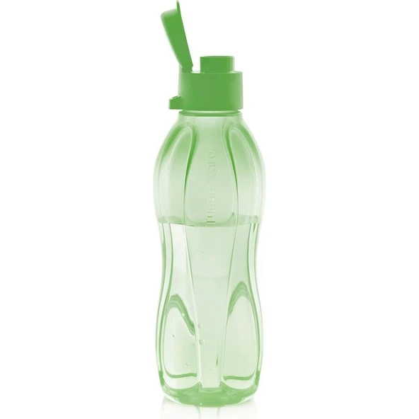 Tupperware Eco 500 ml Yaprak Desenli BPA’sız Hafif Plastik Matara – Taşınabilir ve Dayanıklı Suluk Şişe - Resim 2