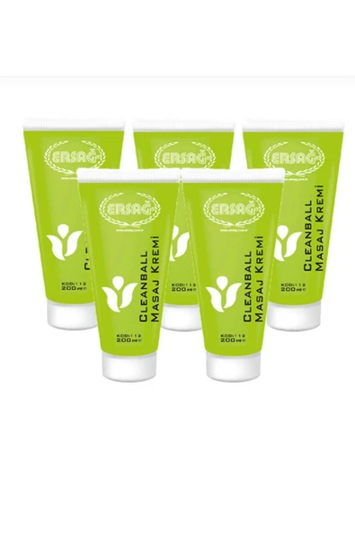 Ersağ Cleanball Masaj Krem 200ml x 5 Adet Özel Set Orjinal ürün görseli
