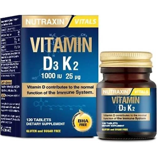 Nutraxin Vitamin D3K2 1000 IU 120 Tablet ürün görseli 1