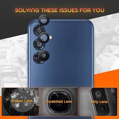 Samsung Galaxy M35 M356 için  kamera camı yedek arka kamera lensi cam yedek HD kamera koruması kamera camı - Resim 3