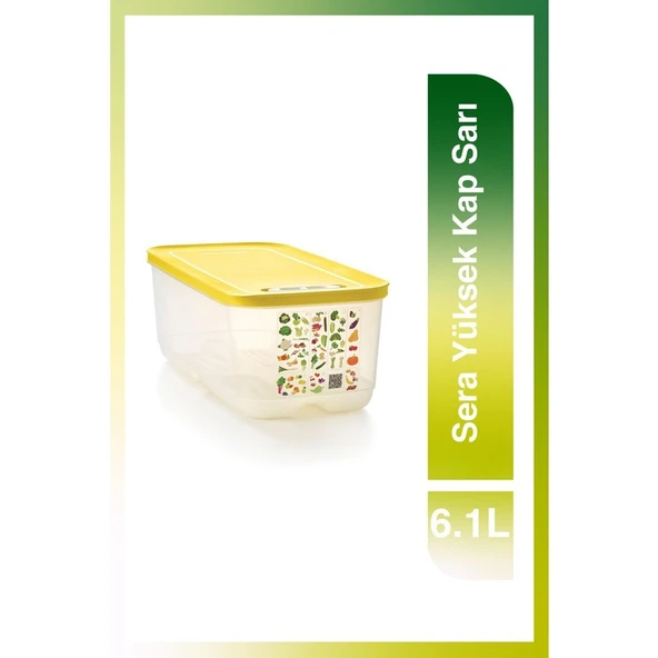 Tupperware Sera Yüksek Kap 6.1l Sarı ürün görseli 1