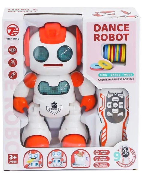 Pasifik Toys Uzaktan Kumandalı Disk Atan Robot Turuncu 60630 ürün görseli 1