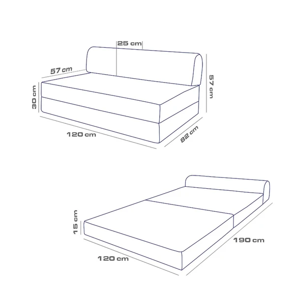 Homedius Yataklı Koltuk Magic Keten Görünümlü Çift Kişilik  Bej Çift - Resim 8
