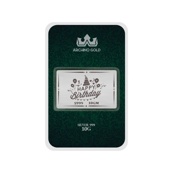 999 Ayar Gümüş ile Üretilmiş İyi Ki Doğdun Temalı Hediyeye Özel 10 Gram Gümüş Külçesi-725 ürün görseli