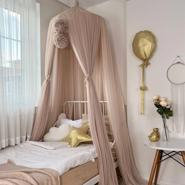 Pamuka Tül Cibinlik Deluxe Pinkish Stone - Resim 5