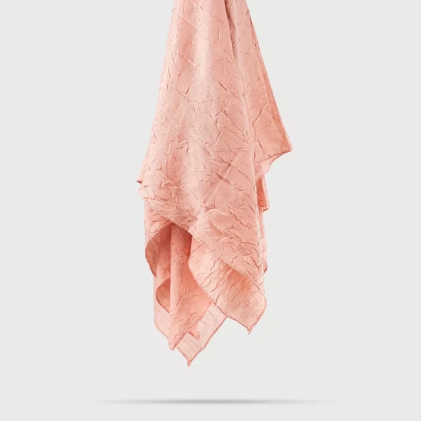 Bambu Eşarp (93x95 cm. Pembe) - Resim 2