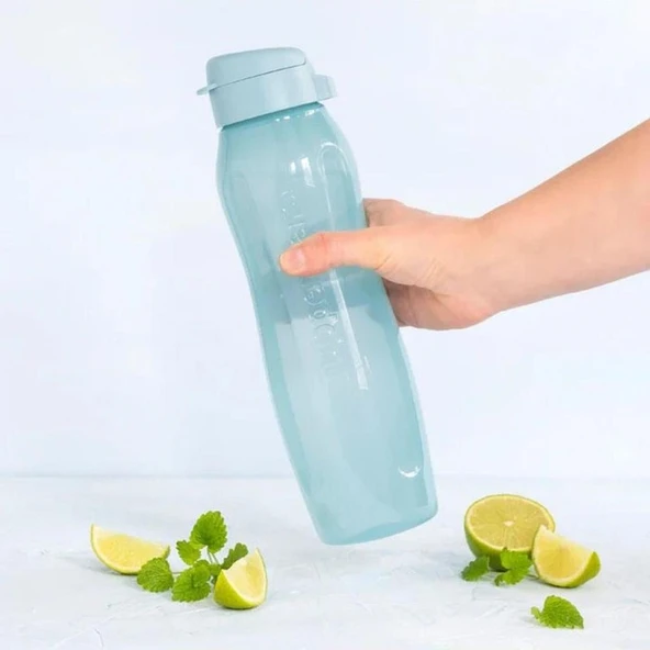 Tupperware Eco Şişe Slim 1l Mavi Böğürtlen - Resim 3