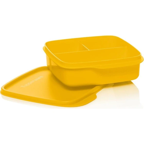 Tupperware Eco+ Bölmeli Kutu Sarı 550 ml - Resim 2