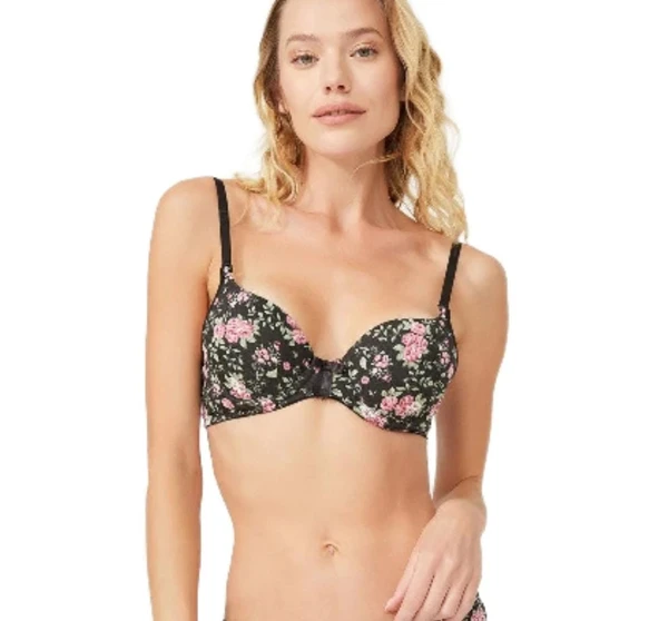 Cansoy Çiçekli Desteksiz Sütyen - Resim 2