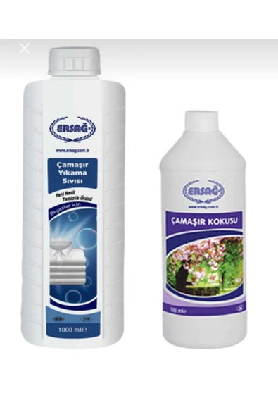 Ersağ Çamaşır Kokusu 500 Ml + Çamaşır Yıkama Sıvısı Beyazlar 1000ml ürün görseli