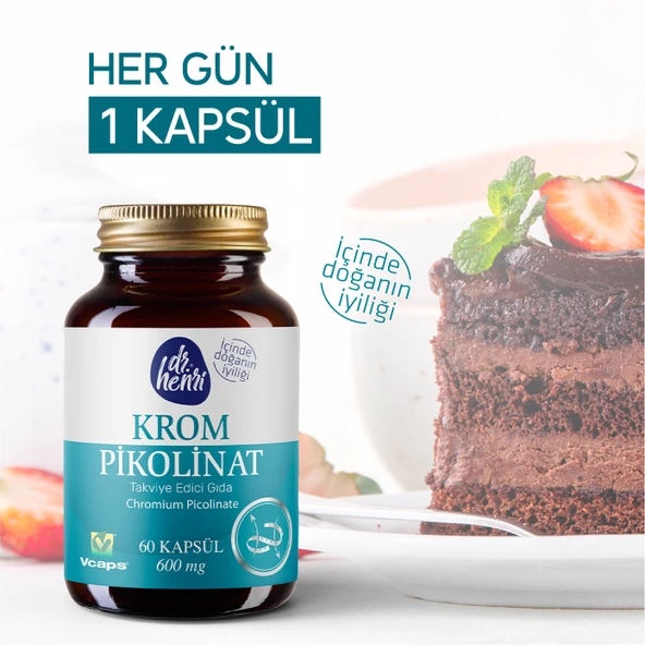 Krom Pikolinat 60 Kapsül Takviye Edici Gıda 600mg - Resim 3