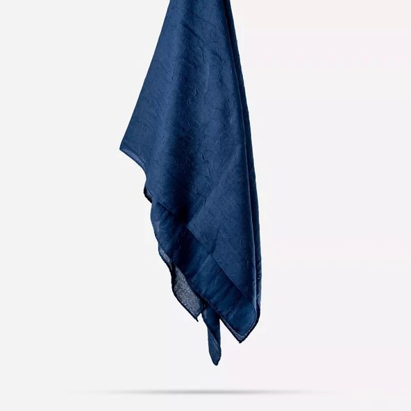 Bambu Eşarp (93x95 cm. Lacivert) - Resim 2