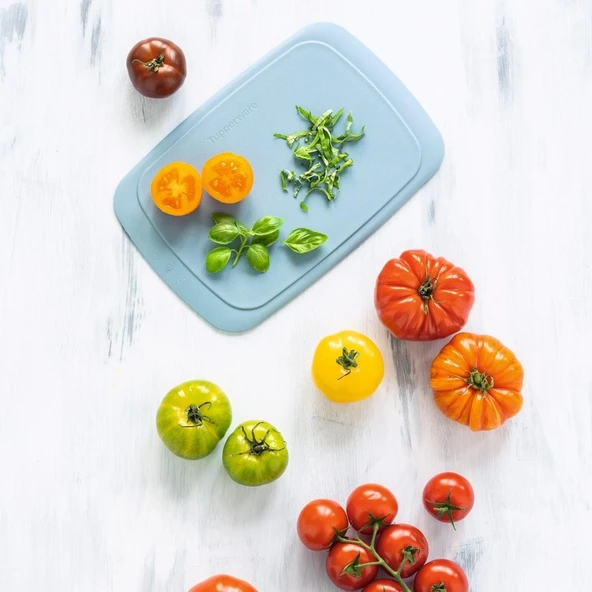 Tupperware Serin Saklama Kesme Tahtası Çok Amaçlı Kullanım İçin Mavi Renkli 1 Adet - Resim 3