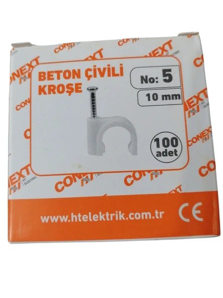 Conext Beton Çivili Kroşe No:5-10 mm-100'lü Paket - Resim 2