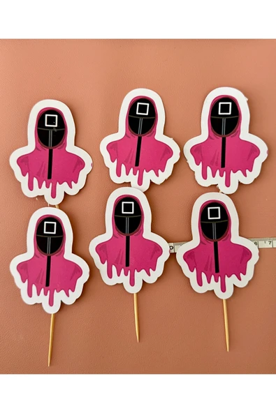 Tarsia Muse Kişiye Özel Doğum Günü Kürdanlı Pasta Süsü/figürlü Kek Topper, Düğün, Nişan, Mezuniyet /. 12 Adet. - Resim 3