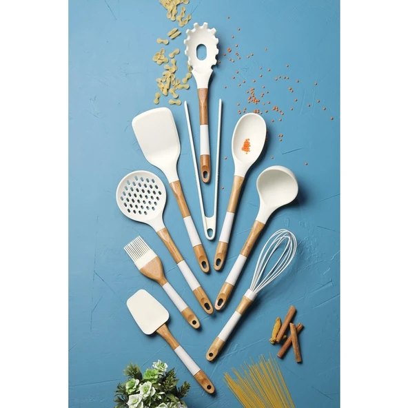 Arow Slikon Kepçe Takımı 9 Parça Pink&More ürün görseli