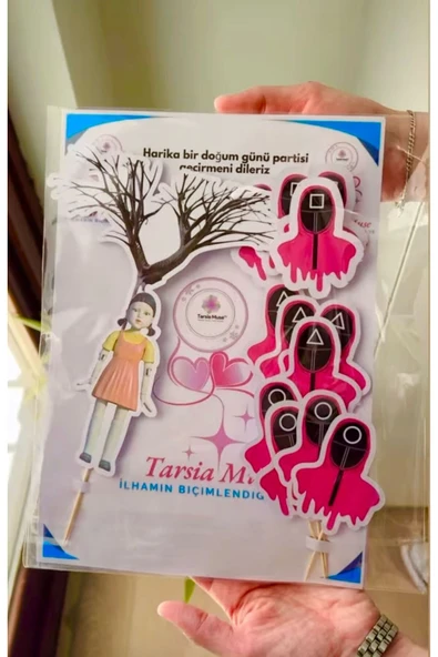 Tarsia Muse Kişiye Özel Doğum Günü Kürdanlı Pasta Süsü/figürlü Kek Topper, Düğün, Nişan, Mezuniyet /. 12 Adet. - Resim 2