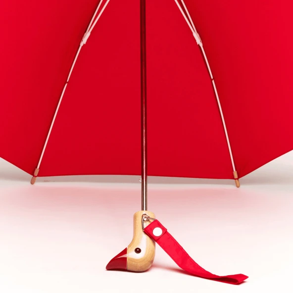 Original Duckhead Duckling Çocuk Şemsiyesi - Kırmızı - Resim 4