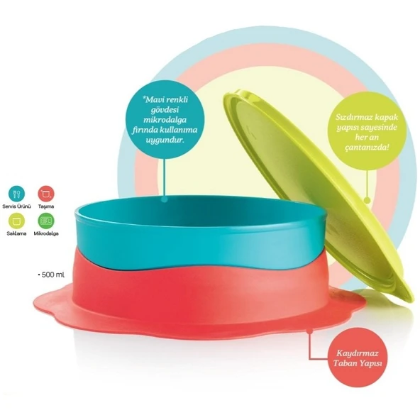 Tupperware Ilk Tabağım Mikrodalga Beslenme Mama Kabı ürün görseli 1