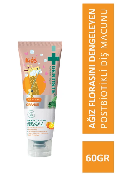 Dentiste Kids Florürsüz Portakal Aromalı Diş Macunu 1-6 Yaş ürün görseli