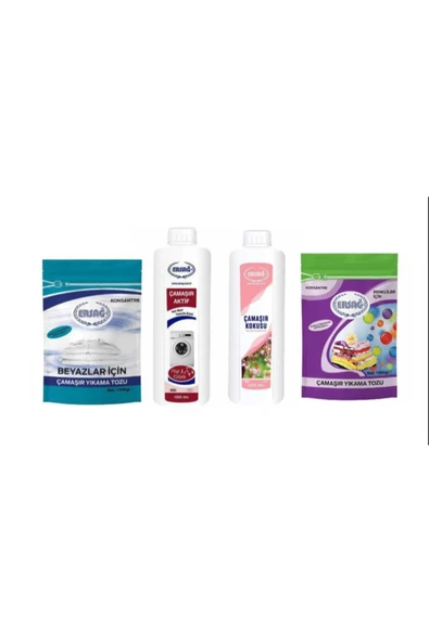Ersağ Çamaşır Yıkama Tozları + Çamaşır Aktif + Çamaşır Kokusu 1000 ml ürün görseli