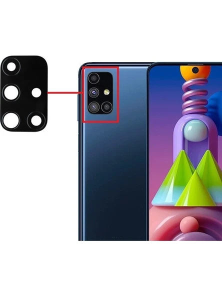 Samsung Galaxy M51 Uyumlu Kamera Lensi Camı SM-M515F - Resim 3