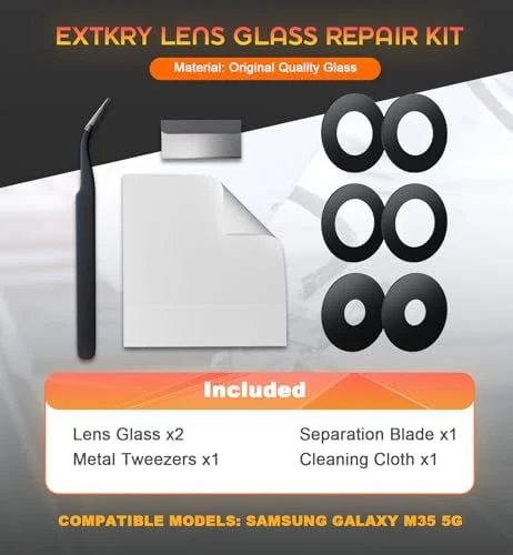 Samsung Galaxy M35 M356 için  kamera camı yedek arka kamera lensi cam yedek HD kamera koruması kamera camı - Resim 6