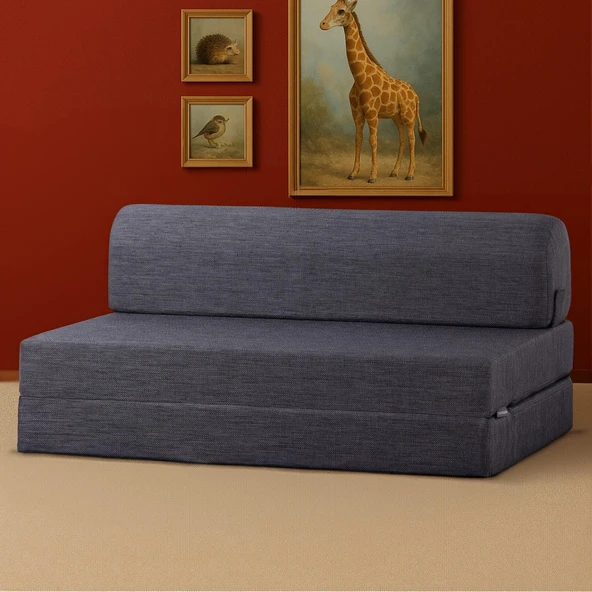 Homedius Yataklı Koltuk Magic Keten Görünümlü Çift Kişilik  Antrasit Çift ürün görseli