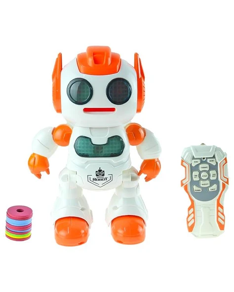 Pasifik Toys Uzaktan Kumandalı Disk Atan Robot Turuncu 60630 - Resim 2