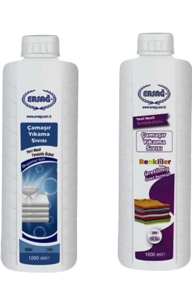 Ersağ ÇAMAŞIR YIKAMA SIVISI
BEYAZLAR İÇİN 1000 ML
+ ÇAMAŞIR YIKAMA SIVISI

RENKLİLER İÇİN 1000 ML ürün görseli