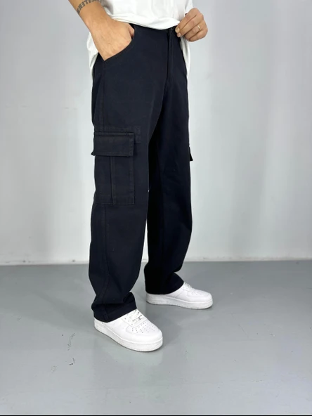 Erkek Premium Kalite Siyah Kargo Pantolon COC2208 - Resim 2