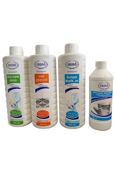 Ersağ Bulaşık Sıvısı Elma Kokulu + Bulaşık Matik Jel +Bulaşık Makinesi Temizleyici ürün görseli
