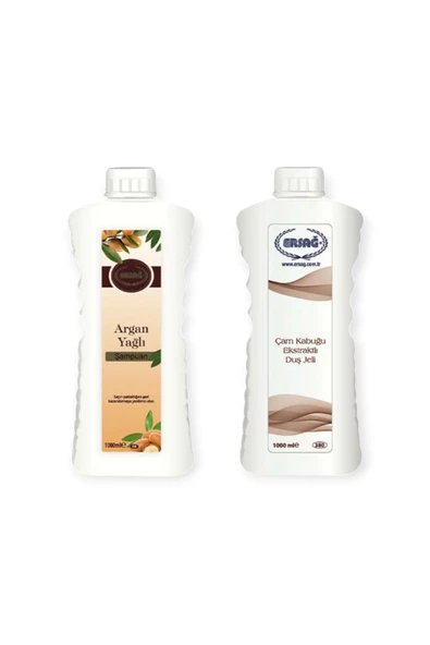 Ersağ Argan Yağlı Şampuan 1000 ml+ Argan Yağlı Duj jel 1000 ML ürün görseli