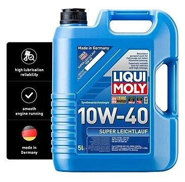 LI9505 - 10W-40 Motor Yağı Süper Sentetik SUPER LEICHTLAUF 5L - Liqui Moly - Resim 2