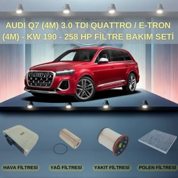 Audi Q7 3.0 Tdi Quattro / E-tron 190 - 258 Hp Fi̇ltre Bakim Seti̇ ürün görseli 1