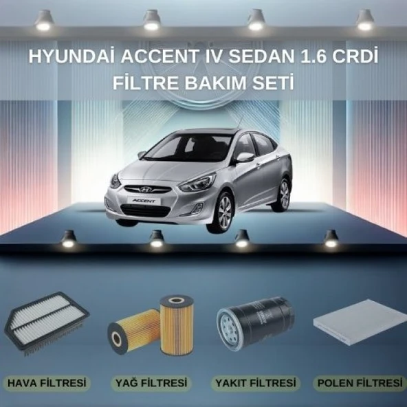 Hyundai Accent Iv Sedan 1.6 Crdi Filtre Bakım Seti ürün görseli 1