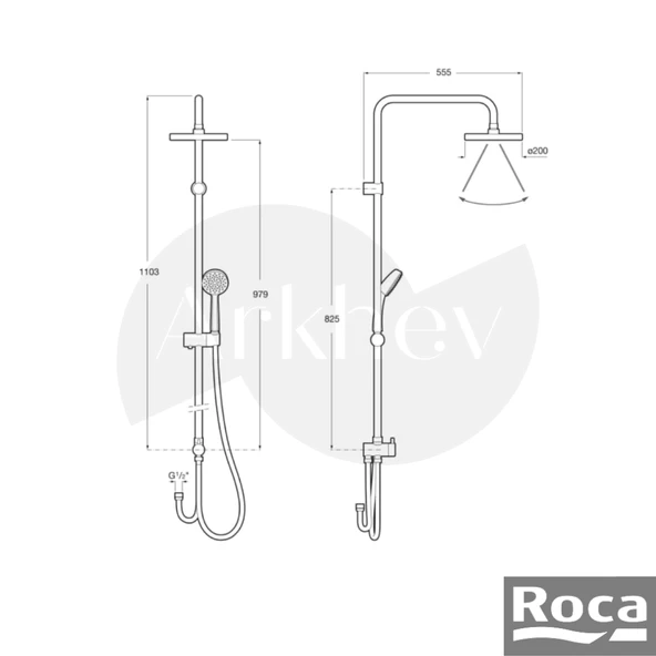 Roca Victoria Connect Duş Kolonu - Krom A5B9961C00 - Resim 2
