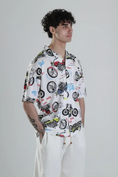 Funny Moto Gömlek COC2292 - Resim 4