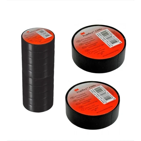 3M TEMFLEX 1300E ELEKTRİK BANTI İZOLE BANT 3 ADET ürün görseli 1