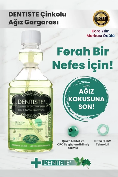 Dentiste Çinko Ve Cpc'li Ağız Gargarası 200ml - Resim 2