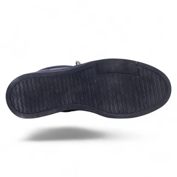 Estelle 770 Cilt Siyah Kadın İçi Kürklü Düz Bot - Resim 4