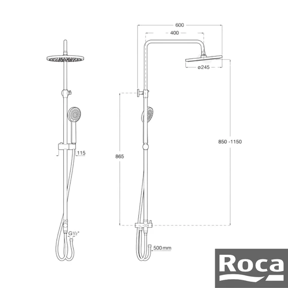 Roca Victoria Connect Duş Kolonu - Krom / Batarya Hariç A5B9M61C00 - Resim 2