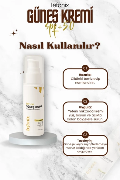 Lefonix SPF 50+ Güneş Kremi 50 ml - Resim 3