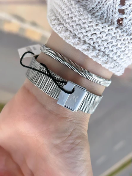 Daniel Klein Çelik Kordonlu 2 Yıl Garantili 3 Atm Suya Dayanıklı Kadın Kol Saati+Bileklik BF.10981.1 - Resim 3