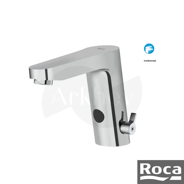 Roca L30-E Fotoselli Lavabo Bataryası - Krom / Sıcak ve Soğuk Çift Su Girişli / Elektrikli ve Pilli A5A5809C00 ürün görseli 1