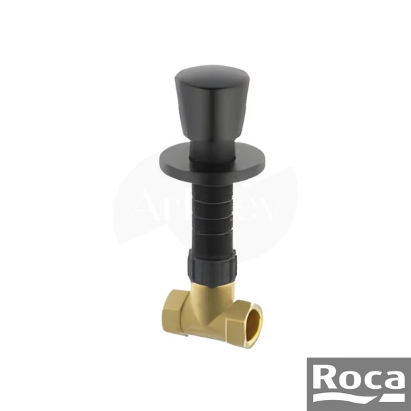 Roca Aqua Yuvarlak Stop Valf - Mat Siyah / Boy Ayarlı A5251685NB ürün görseli
