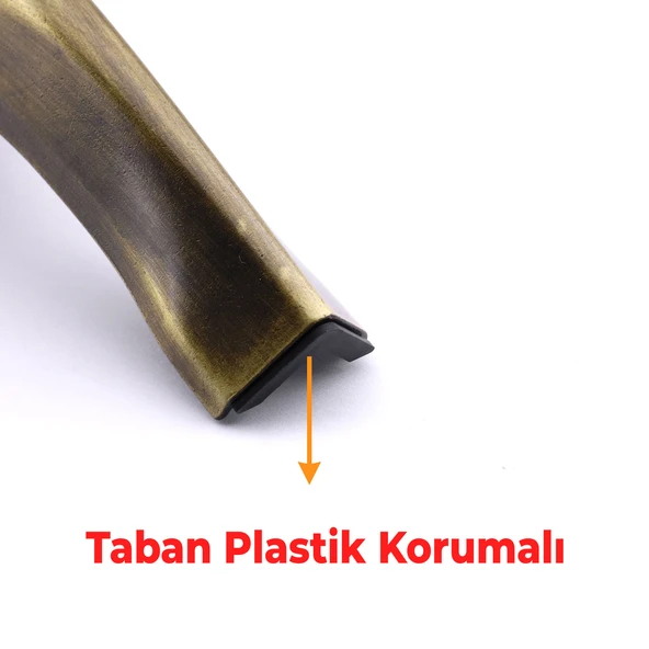 Mobilya Ayağı Ayakları Ünite Baza Koltuk Kanepe Sehpa Masa Metal 14 cm Eskitme Antik Sarı - Resim 3