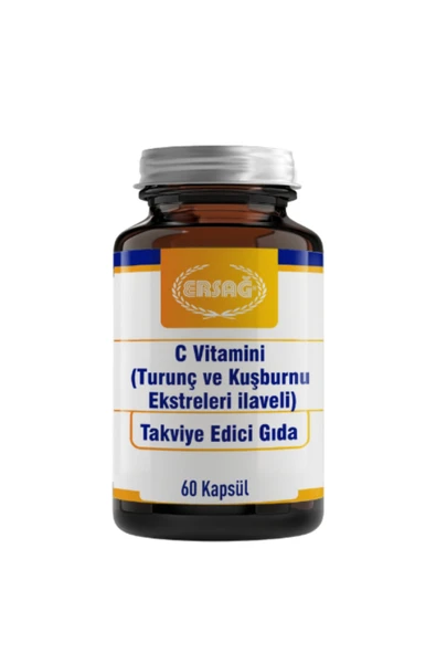 Ersağ C VİTAMİNİ KAPSÜL (TURUNÇ VE KUŞBURNU EKSTRELERİ İLAVELİ ) ürün görseli