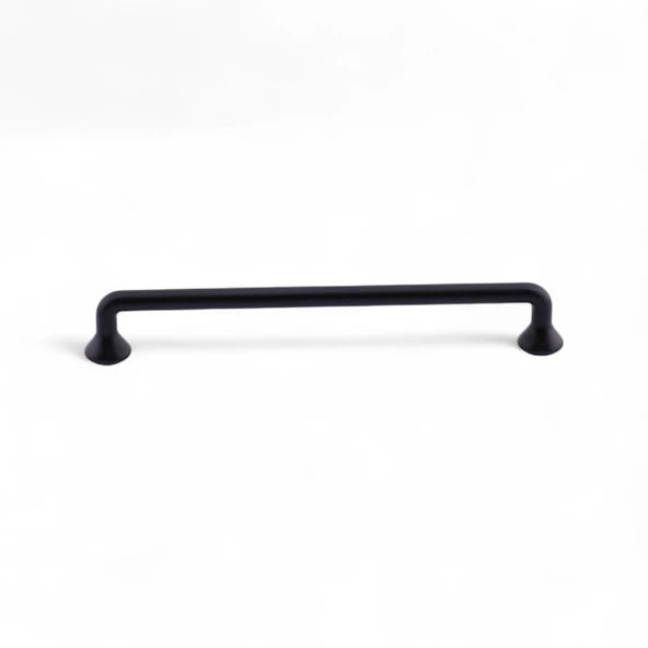 Metal Kulp ( 224 MM 22.4 CM ) Kulbu Kulpu Mobilya Çekmece Dolap Kulpları Mutfak Dolabı Siyah Renk - Resim 4