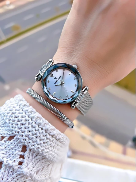 Daniel Klein Çelik Kordonlu 2 Yıl Garantili 3 Atm Suya Dayanıklı Kadın Kol Saati+Bileklik BF.10981.1 - Resim 2